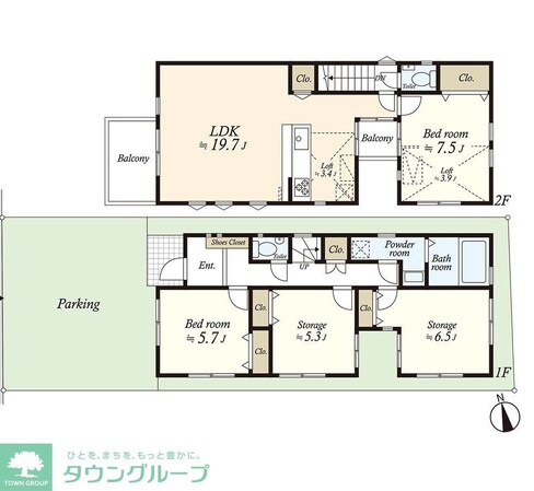 宮前3丁目貸家の物件間取画像